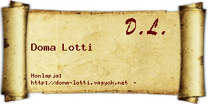 Doma Lotti névjegykártya